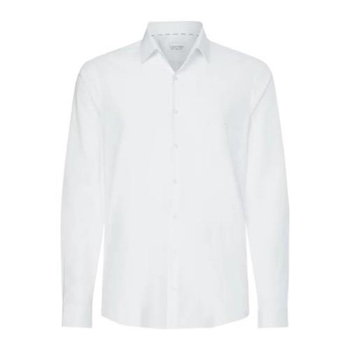 Moderne Hvit Bomullsskjorte