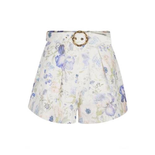 Blå Hage Print Shorts