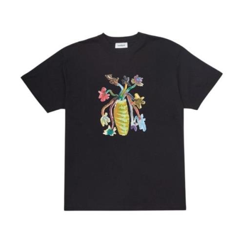 Blomst Kai T-skjorte Svart Bomull
