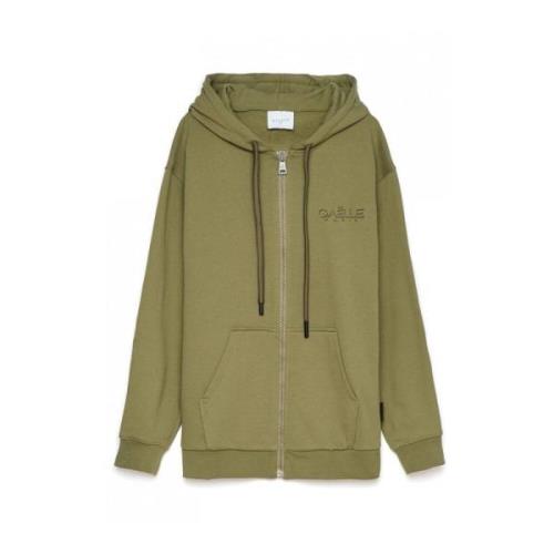 Herre Zip-Up Hoodie med Brysttrykk