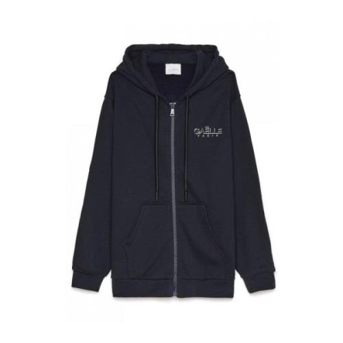 Herre Zip-Up Hoodie med Brysttrykk