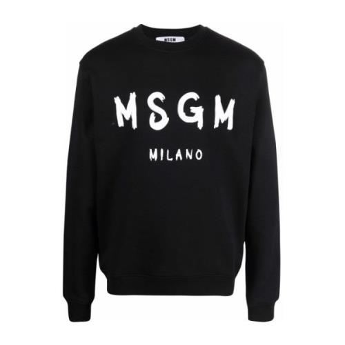 Svart Logo-Print Sweatshirt