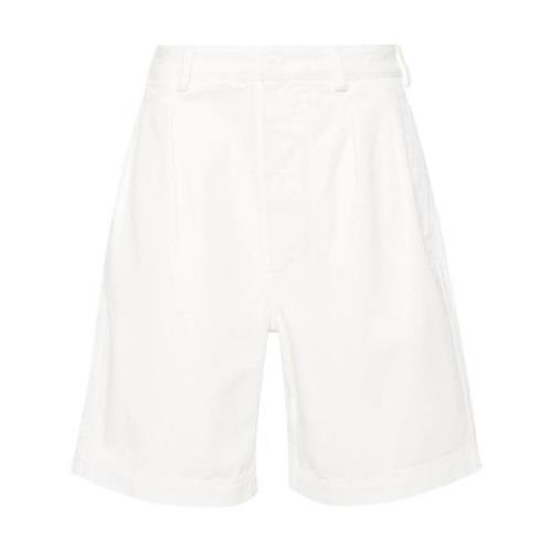 Hvite Plisserte Shorts for Kvinner