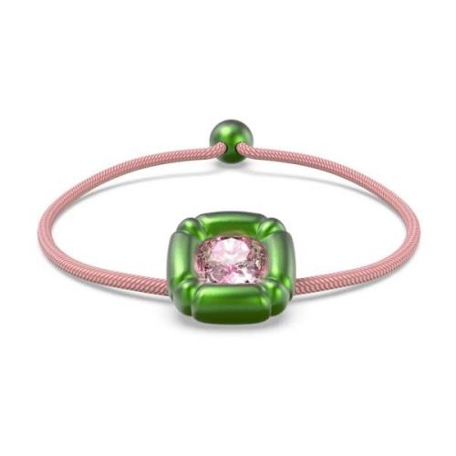 Dulcis Armbånd Grønn-Rosa Krystaller