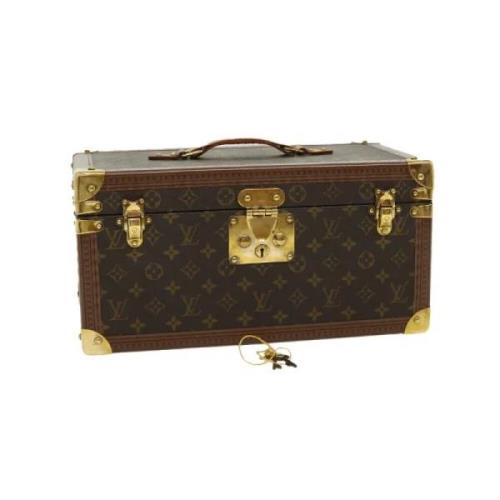 Pre-owned Brunt lerret Louis Vuitton veske