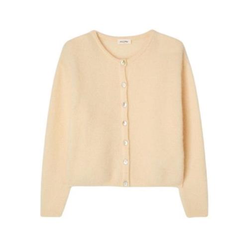 Beige Vitow Cardigan med perlemorsknapper