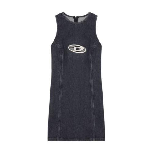 Svart Denim Tank Kjole