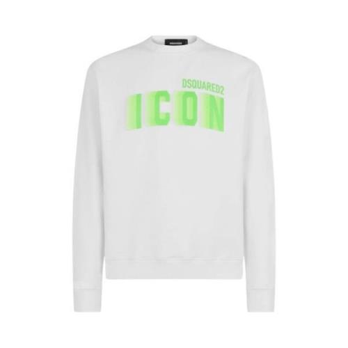 Neon Grønn Icon Rund Hals Sweatshirt