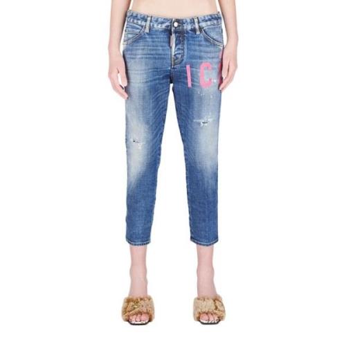 Icon Crop Jeans - Medium Vask