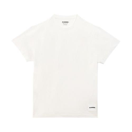 3-Pakning Hvit T-skjorte Sett