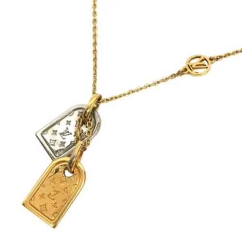 Pre-owned Louis Vuitton halskjede i gullmetall
