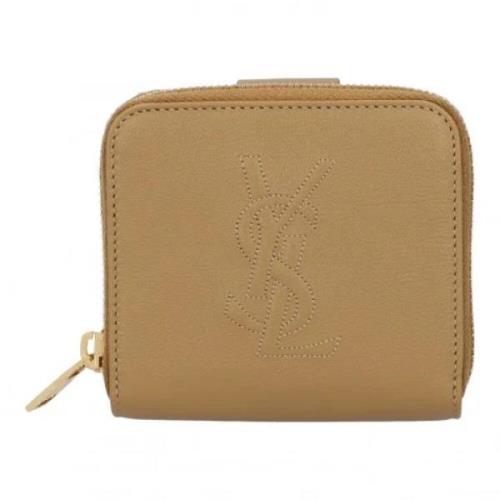 Pre-owned Beige skinn Yves Saint Laurent lommebok