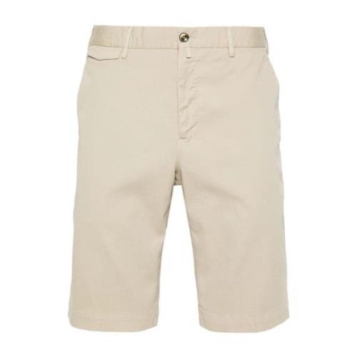 Beige Bomull Bermuda Shorts