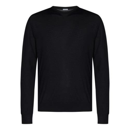 Sort Cashmere Silke Crewneck Genser