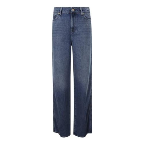 Høy Midje Brede Ben Denim Jeans