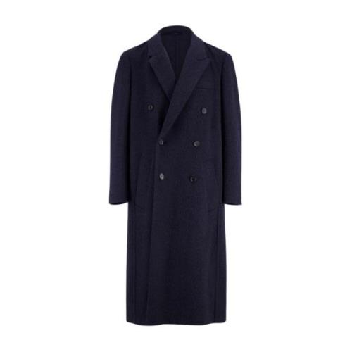 Navy Double-Breasted Coat