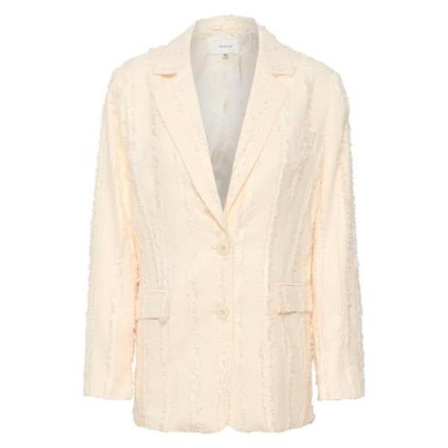 Beige RayGZ Blazer Top