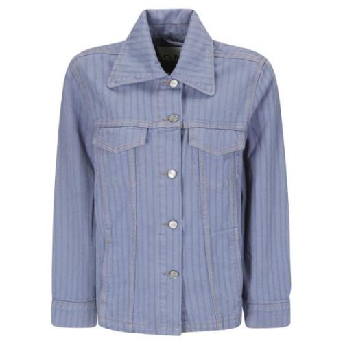 Denim Stripe Overdyed Jakke