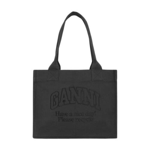 Mørk Grå Canvas Tote Bag