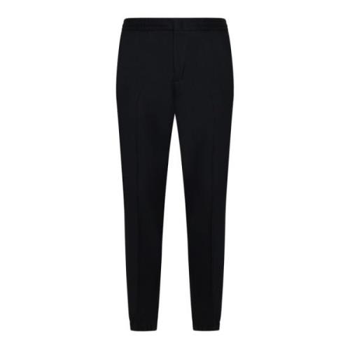 Sort Techmerino Joggers med Elastisk Midje