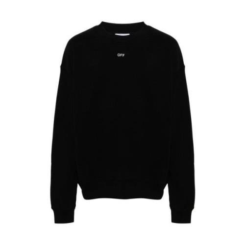 Sort Sweatshirt med Logo Print