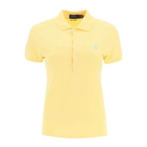 Slim Fit Stretch Bomull Polo Skjorte