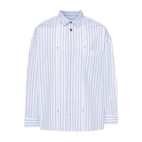 Vertikal Stripe Print Skjorte