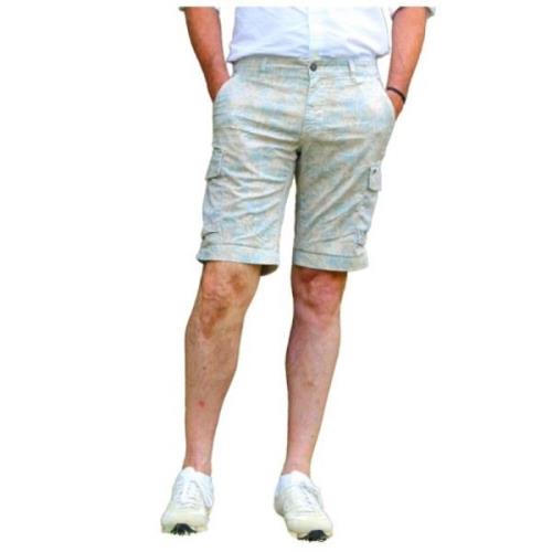 Cargo Bermuda Shorts med Palmetrykk