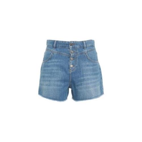 Slitt High Waist Denim Shorts