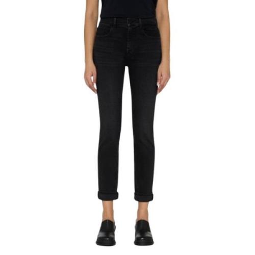 Avslappet Skinny Slim Illusion Borderless Jeans