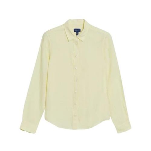 Lemonade Yellow Lin Chambray Skjorte