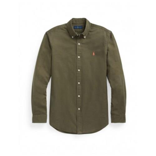 Slim Oxford Skjorte med Brodert Logo