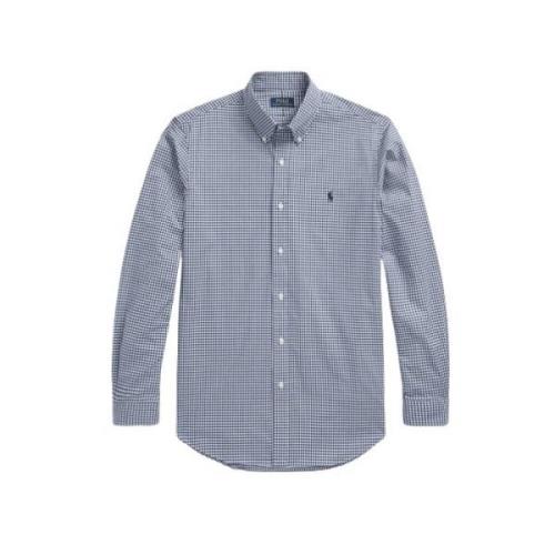 Stretch Bomull Slim Fit Gingham Skjorte