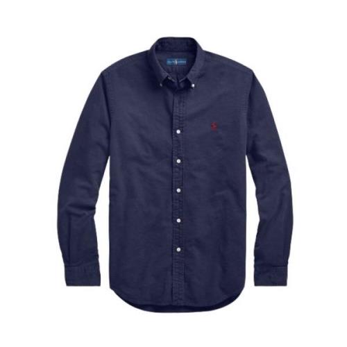 Marine Oxford Slim Fit Button-Down Skjorte