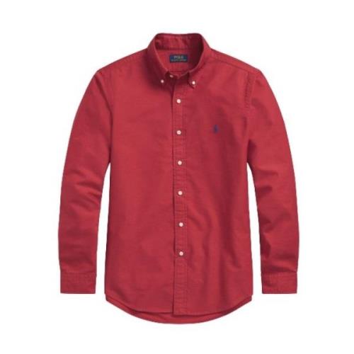 Slim Oxford Skjorte i Sunrise Red