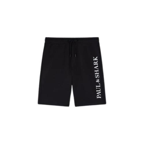 Svart Bomull Regular Fit Shorts