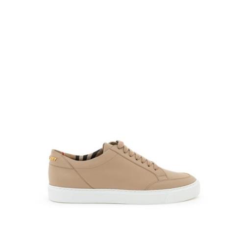 Beige Skinn Sneaker