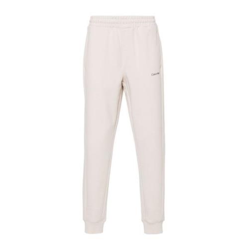 Beige Sweatpants Komfort Fit Snøring i livet