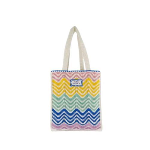 Gradient Wave Heklet Shopper Bag