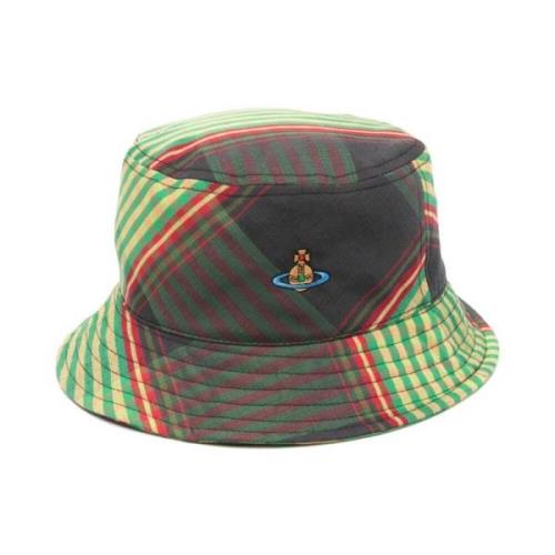 Grønn Tartan Bucket Hat