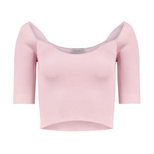 Rosa Heart Neckline Cropped Top