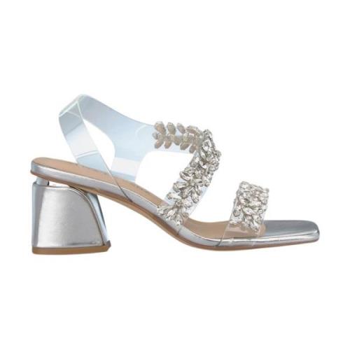 Krystallklar Hæl Sandal