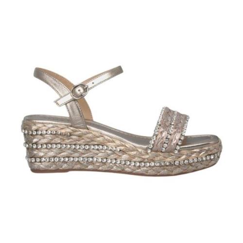 Flettet perle kile sandal