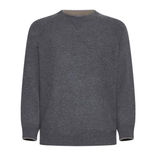 Grå Crew Neck Ullgenser