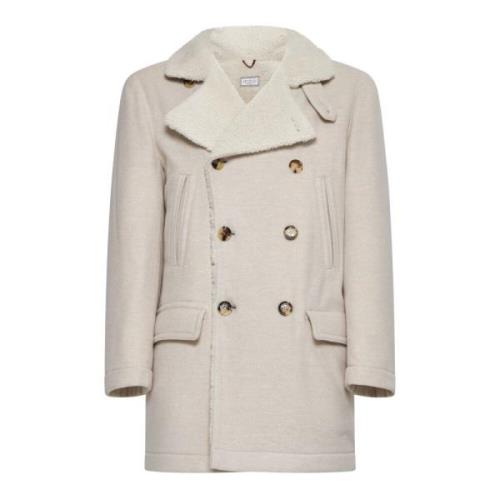 Ivory Cashmere Shearling Coat