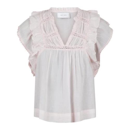 Ruffle Voile Top - Lys Rosa