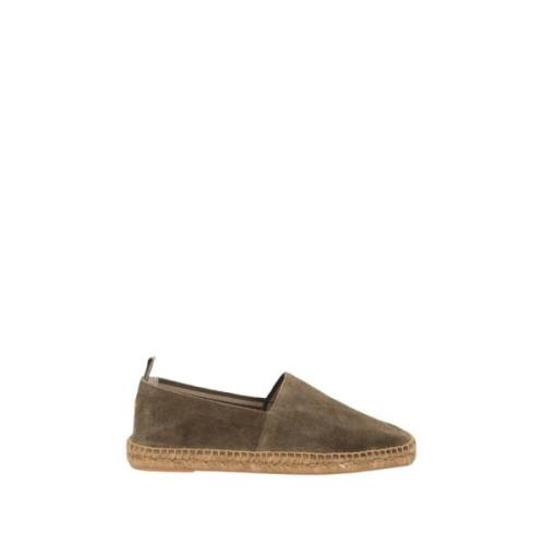 Grønn Espadrillas Raffia Flate Sko