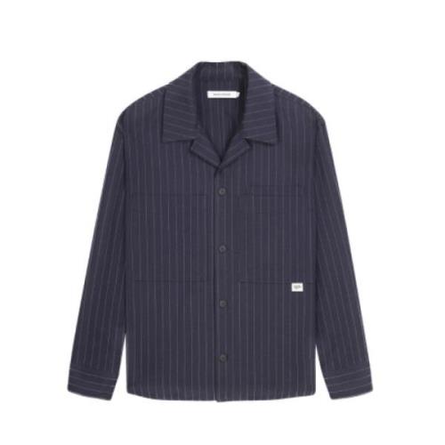 Stripete Bomull-Ull Overshirt