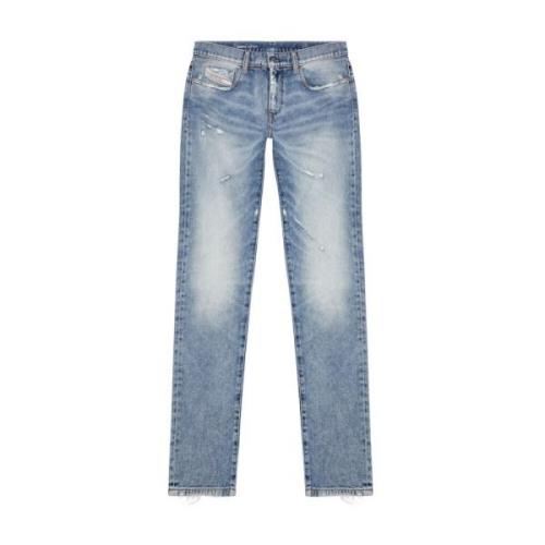 Slim D-Strukt Blå Hybrid Denim Jeans