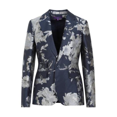 Blå Jacquard Blazer Collection Parker